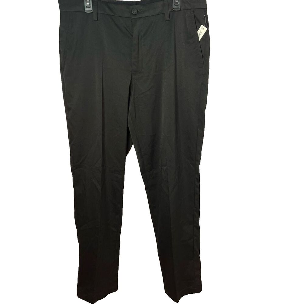 Amazon Essentials Men's Black Straight Fit Stretch Chino Pants Size 36Wx32L New!